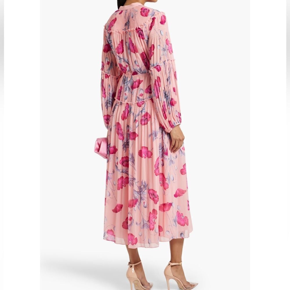 Diane Von Furstenberg Link Pleated Ruffle Floral-Print Maxi Dress - Picture 3 of 9